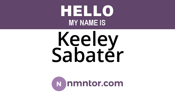 Keeley Sabater