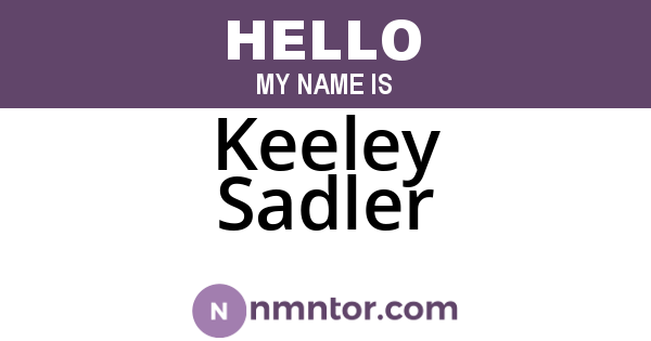 Keeley Sadler