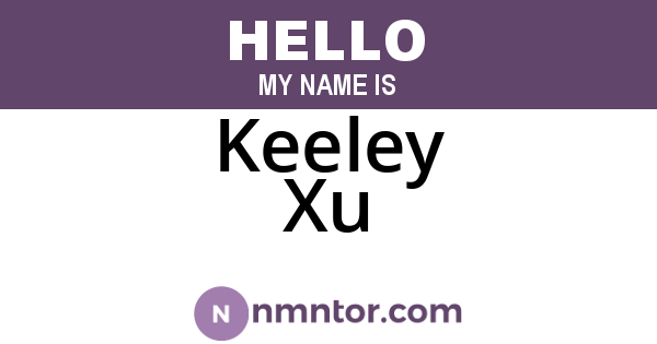 Keeley Xu