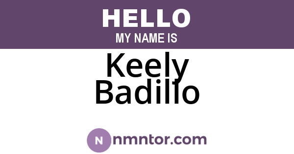 Keely Badillo