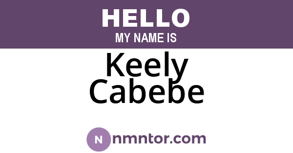 Keely Cabebe