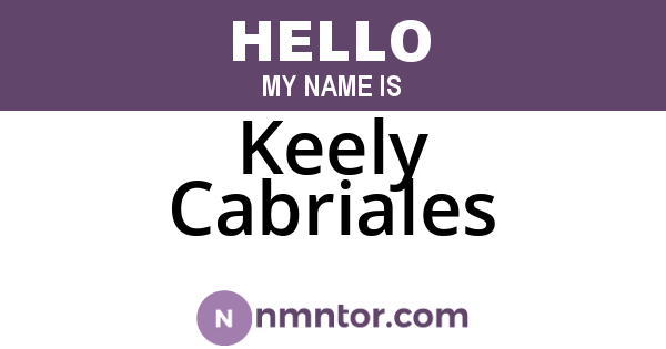Keely Cabriales