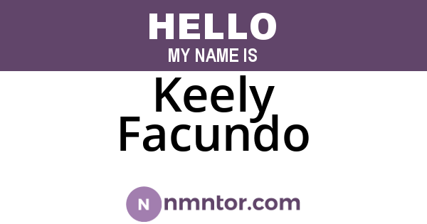 Keely Facundo