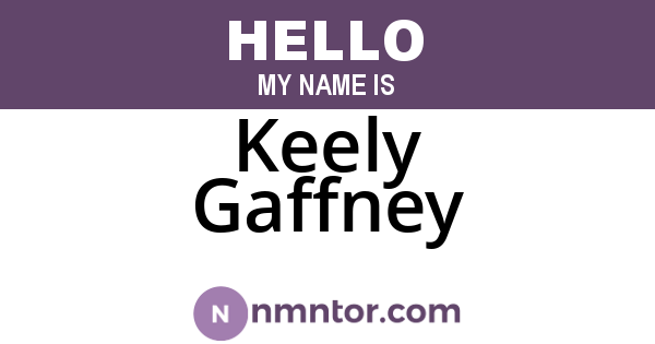 Keely Gaffney