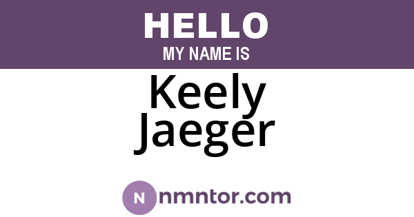 Keely Jaeger