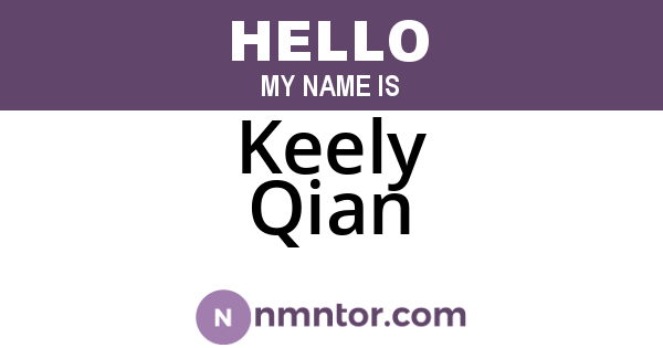 Keely Qian