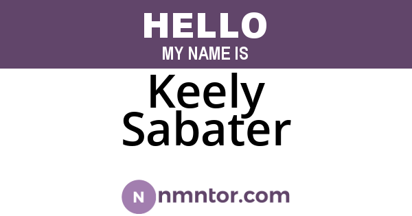 Keely Sabater