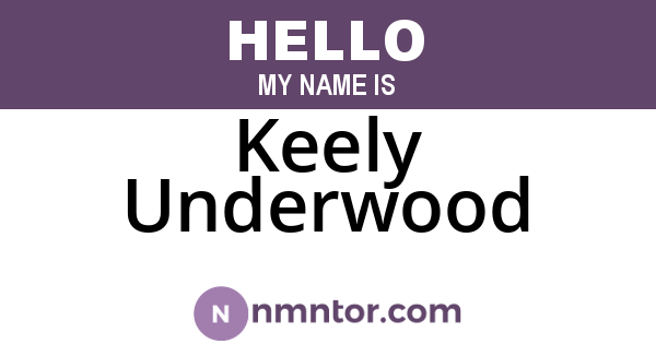 Keely Underwood