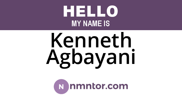Kenneth Agbayani
