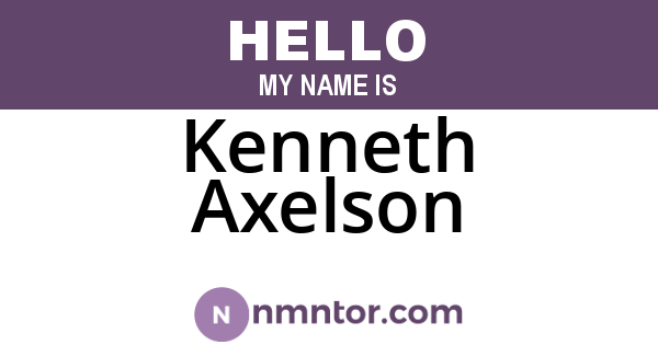 Kenneth Axelson