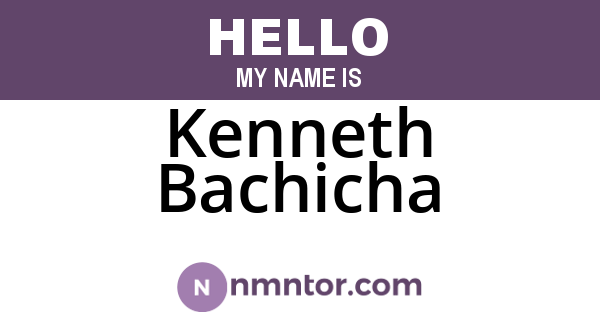 Kenneth Bachicha