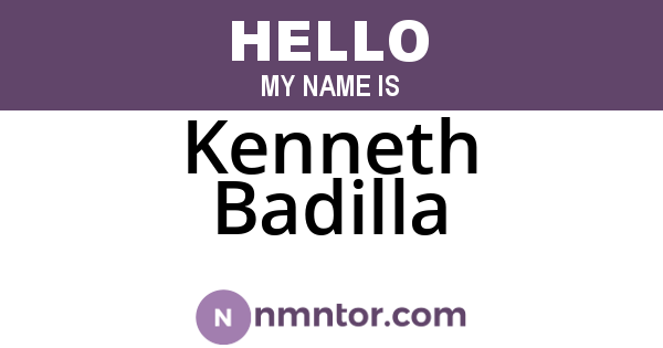 Kenneth Badilla