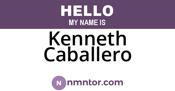 Kenneth Caballero
