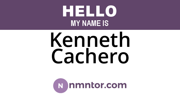 Kenneth Cachero