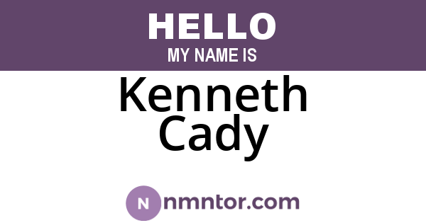 Kenneth Cady