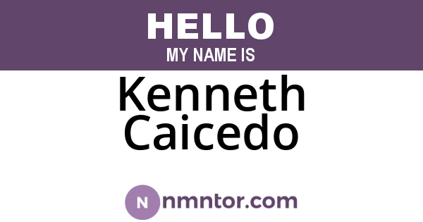 Kenneth Caicedo