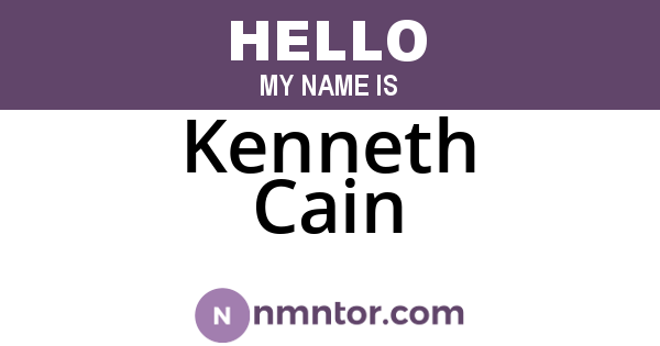 Kenneth Cain