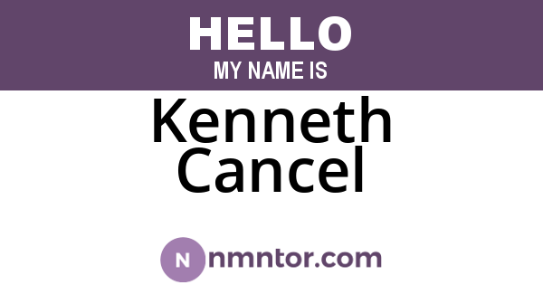Kenneth Cancel