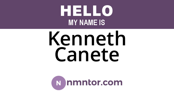 Kenneth Canete
