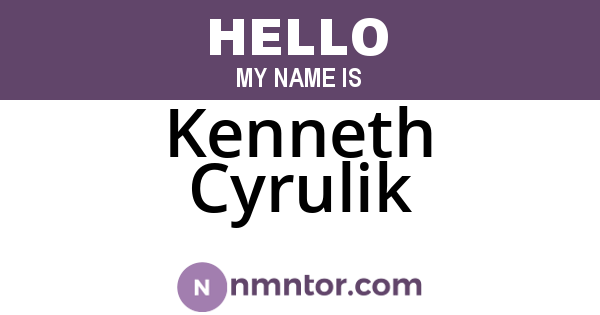 Kenneth Cyrulik