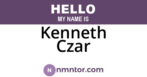 Kenneth Czar