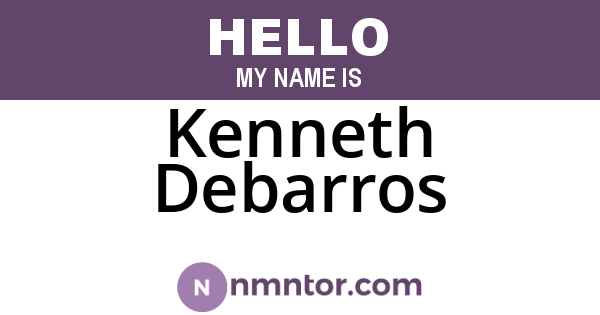 Kenneth Debarros