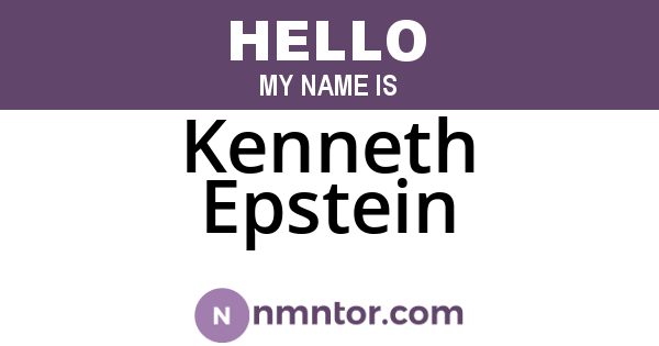 Kenneth Epstein