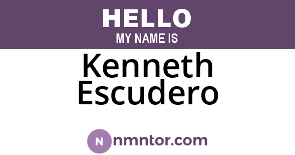 Kenneth Escudero