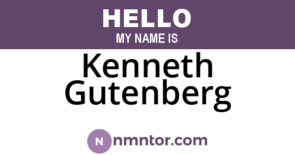 Kenneth Gutenberg