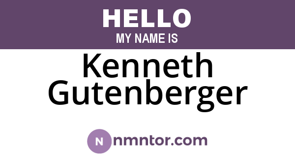 Kenneth Gutenberger