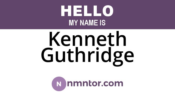 Kenneth Guthridge