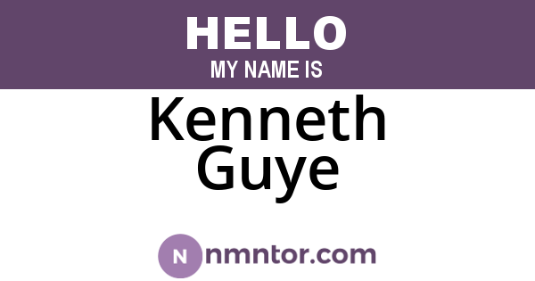 Kenneth Guye