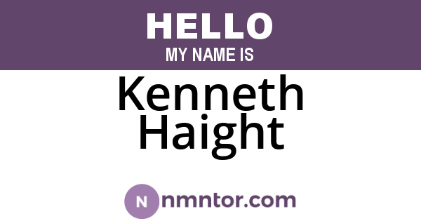Kenneth Haight