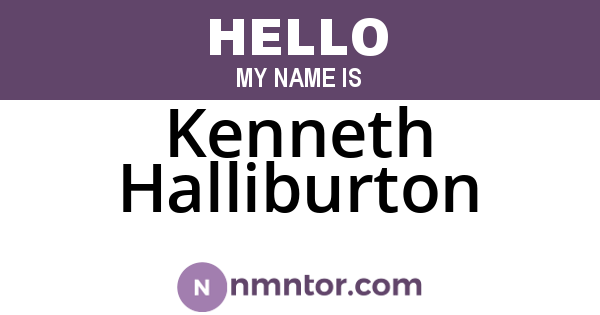 Kenneth Halliburton