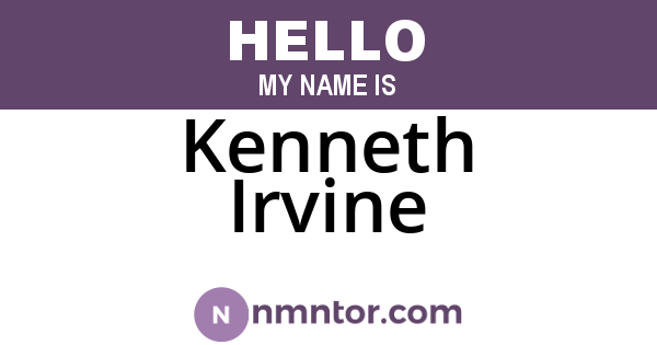 Kenneth Irvine