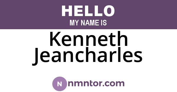 Kenneth Jeancharles