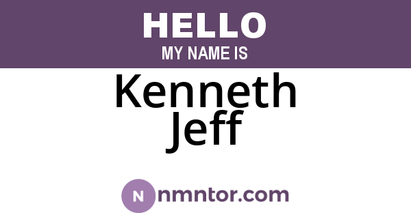 Kenneth Jeff