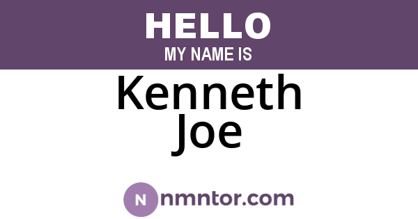 Kenneth Joe