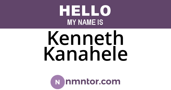 Kenneth Kanahele