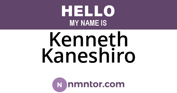 Kenneth Kaneshiro