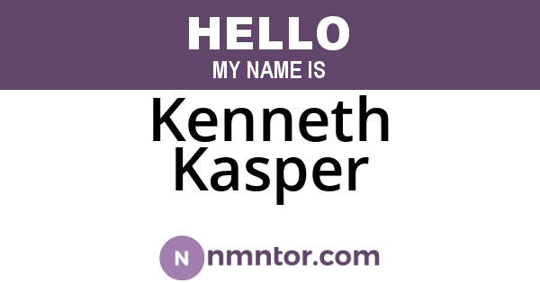 Kenneth Kasper