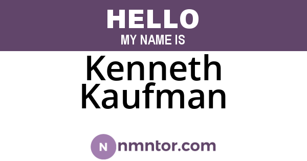 Kenneth Kaufman