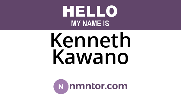 Kenneth Kawano