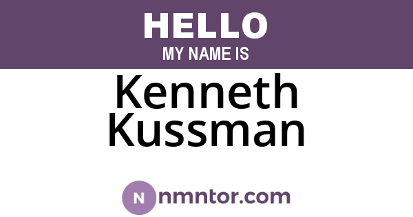 Kenneth Kussman