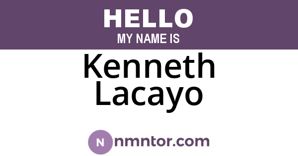 Kenneth Lacayo