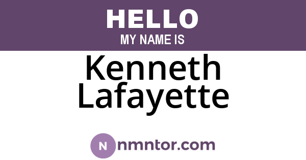 Kenneth Lafayette