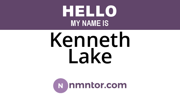 Kenneth Lake