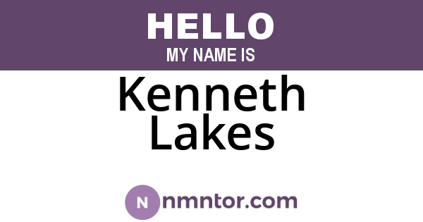 Kenneth Lakes