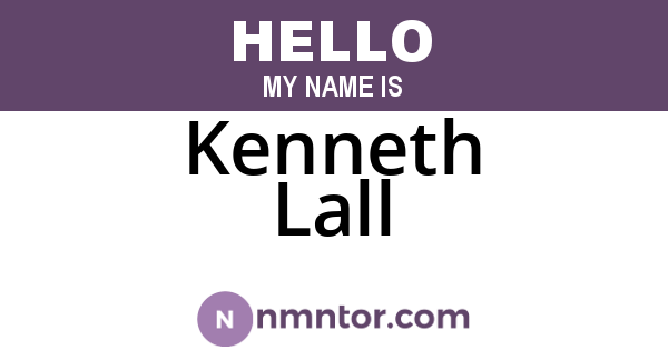 Kenneth Lall