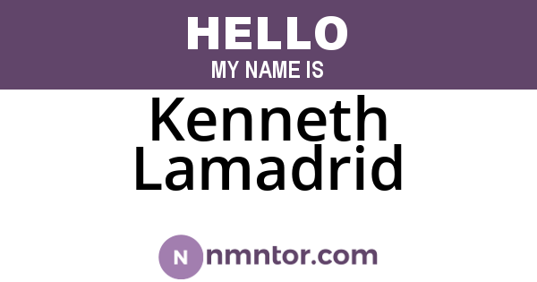 Kenneth Lamadrid